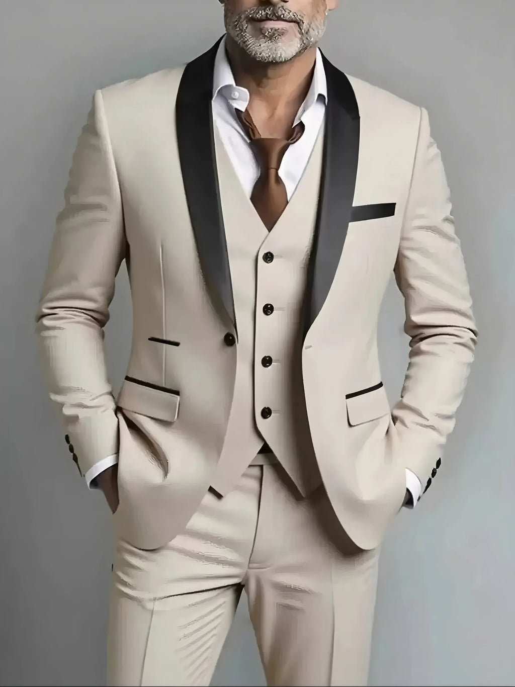 Costume Homme Slim Fit Noir – Ensemble Tuxedo Élégant Mariage & Cérémonie | Mode Homme Premium