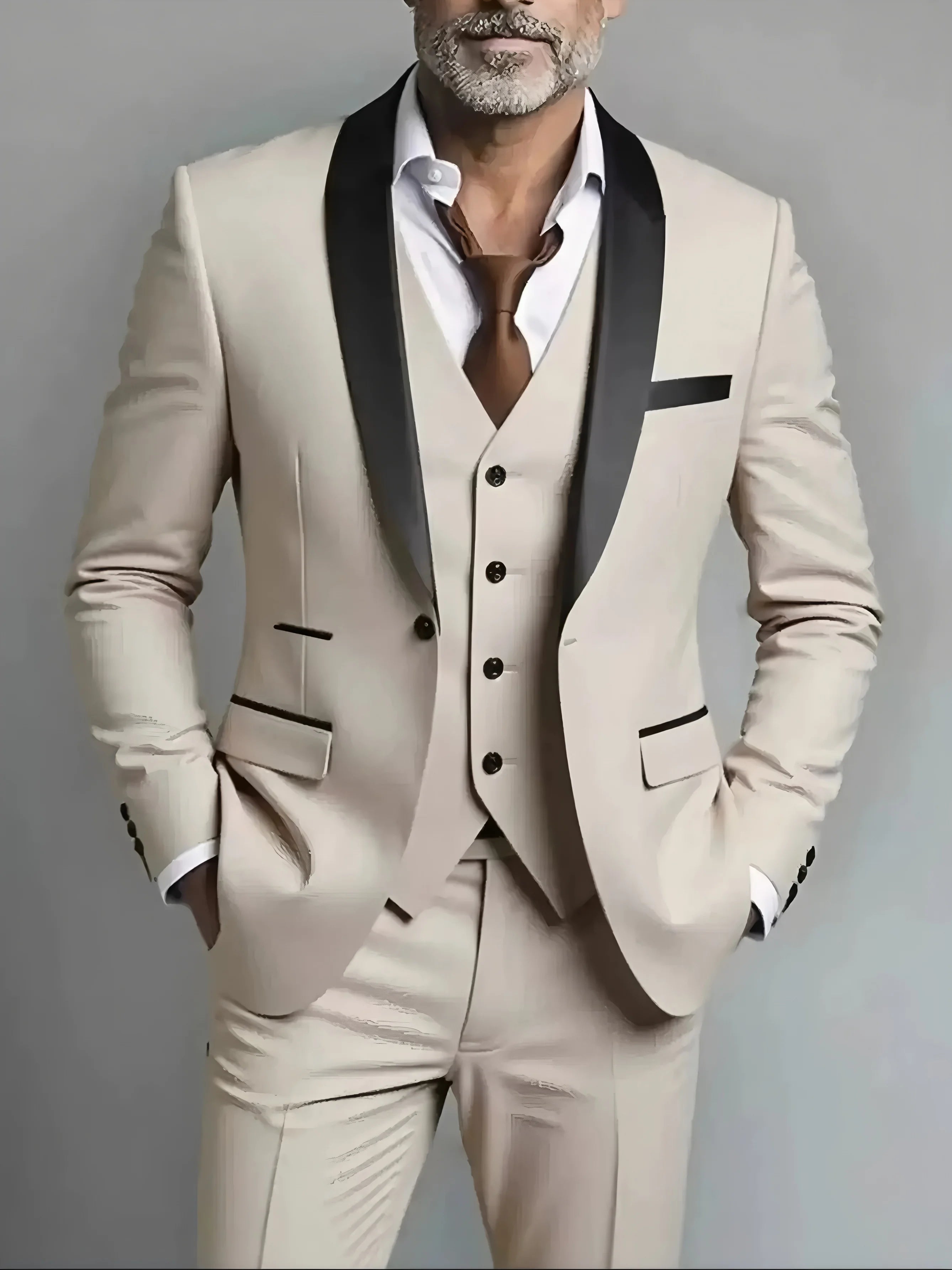Costume Homme Slim Fit Noir – Ensemble Tuxedo Élégant Mariage & Cérémonie | Mode Homme Premium