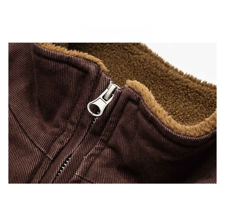 Vintage Japanische Herren Fleecejacke Winter Dick Loose – Koreanischer Streetwear-Paar-Trend Warm | Herren- & Damenmode