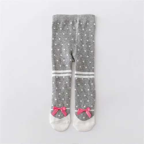 Collants Bébé Fille Coton Tricoté Imprimé – Bas Nourrisson Toddler Casual Printemps 0-12 Mois