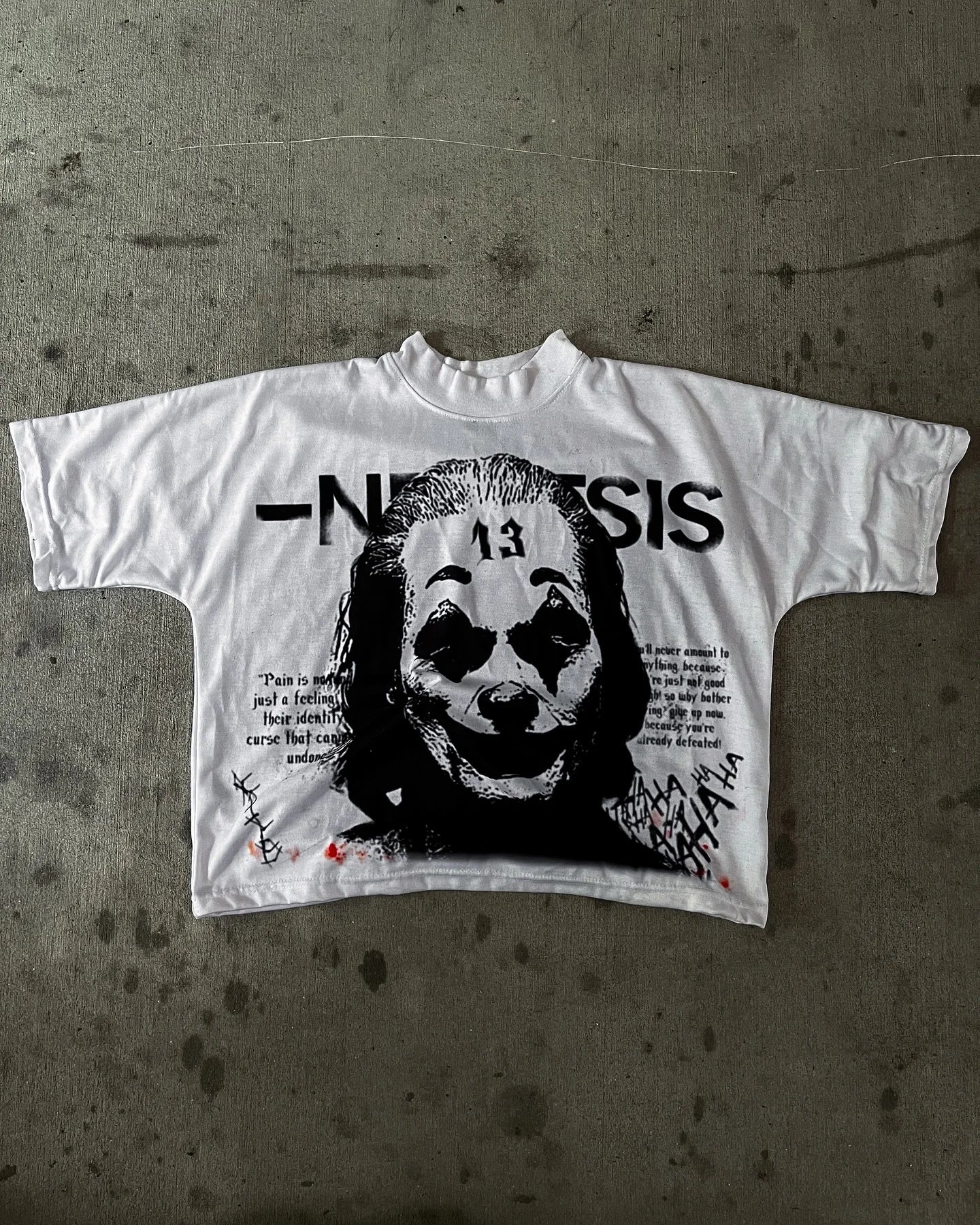 T-Shirt Oversize Unisexe Imprimé Aesthetic Y2K Gothic Gris – Manches Courtes Hip Hop Casual | Été