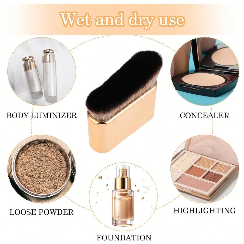 Pinceau Autobronzant Rose Gold – Corps & Jambes | Applicateur Self-Tanning Portable