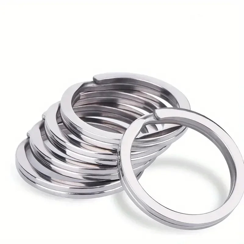 Anneaux Porte-Clés Acier Inoxydable 25/30mm — Lot 10/30 pcs DIY Bijoux Porte-Clés