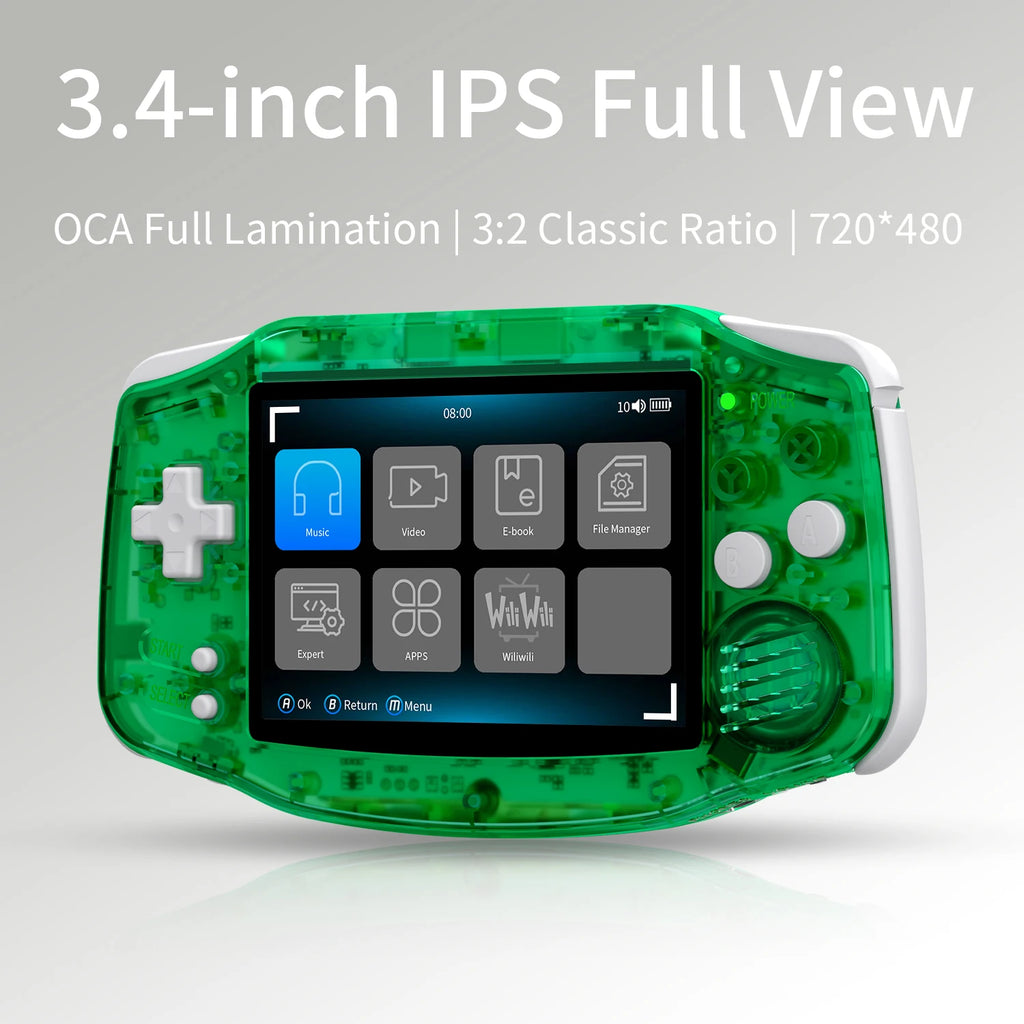 ANBERNIC RG34XX Console de Jeu Portable Rétro – Écran IPS 3.4'' HD | Linux, WiFi, Bluetooth, PSP