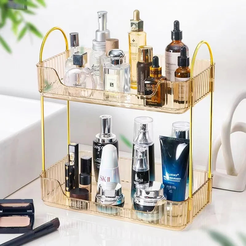 Étagère d’Angle Organisateur Salle de Bain – Rangement Maquillage, Skincare & Cuisine | Support Cosmétiques Bureau