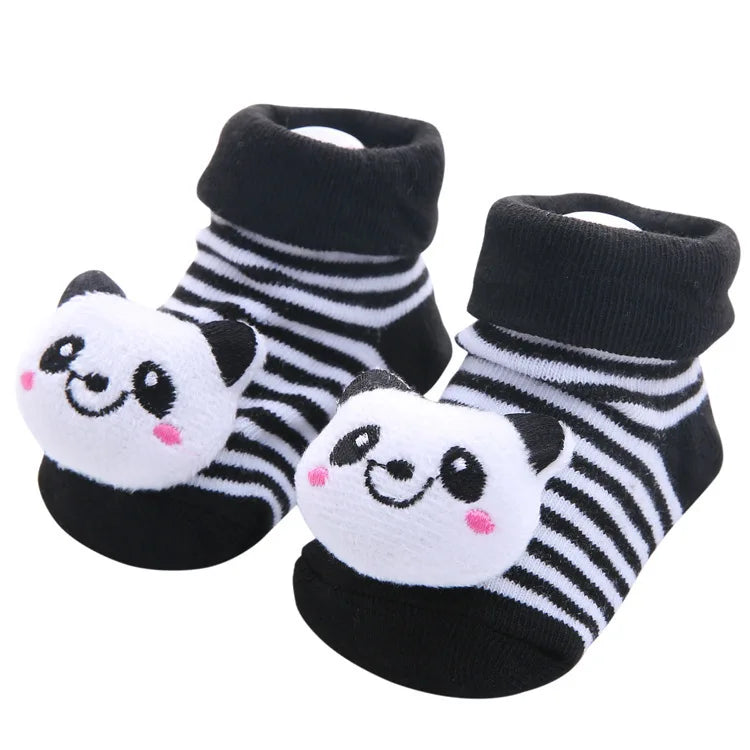 Chaussettes Bébé Unisexe Motifs Animaux Cartoon – Antidérapantes Nouveau-Né Toddler Cadeau Naissance