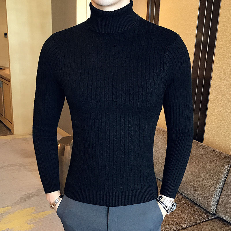Herren Rollkragenpullover Gestrickt Wolle Warm Winter Uni Casual Outdoor Bequem Weich Elegant Zeitlos – Premium Rollkragenpullover Winter | Premium Herrenmode Winter
