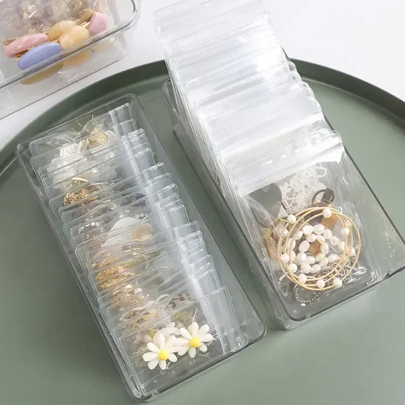 Sachets PVC Transparents Anti-Oxydation Bijoux – Lot 10 à 50 pcs | Rangement Boucles d’Oreilles, Colliers, Pendentifs & Bracelets | Organiseur Bijoux