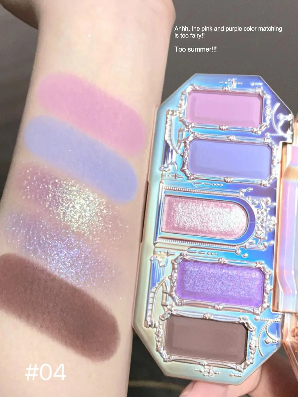 Palette Fards à Paupières Flower Knows Swan Ballet – 6 Teintes Mat, Shimmer & Nacré | Glitter
