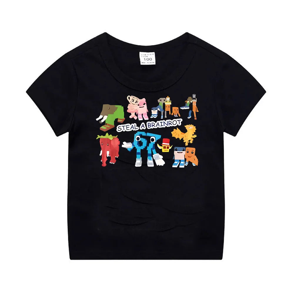 Kinder T-Shirt BrainRot Meme Gamer Lustig 67 Six Seven Italian Brainrot Gaming Y2K Humor Viral TikTok Jungen Teenager Trend – T-Shirt BrainRot Premium Gaming | Kindermode Gaming Viral Premium