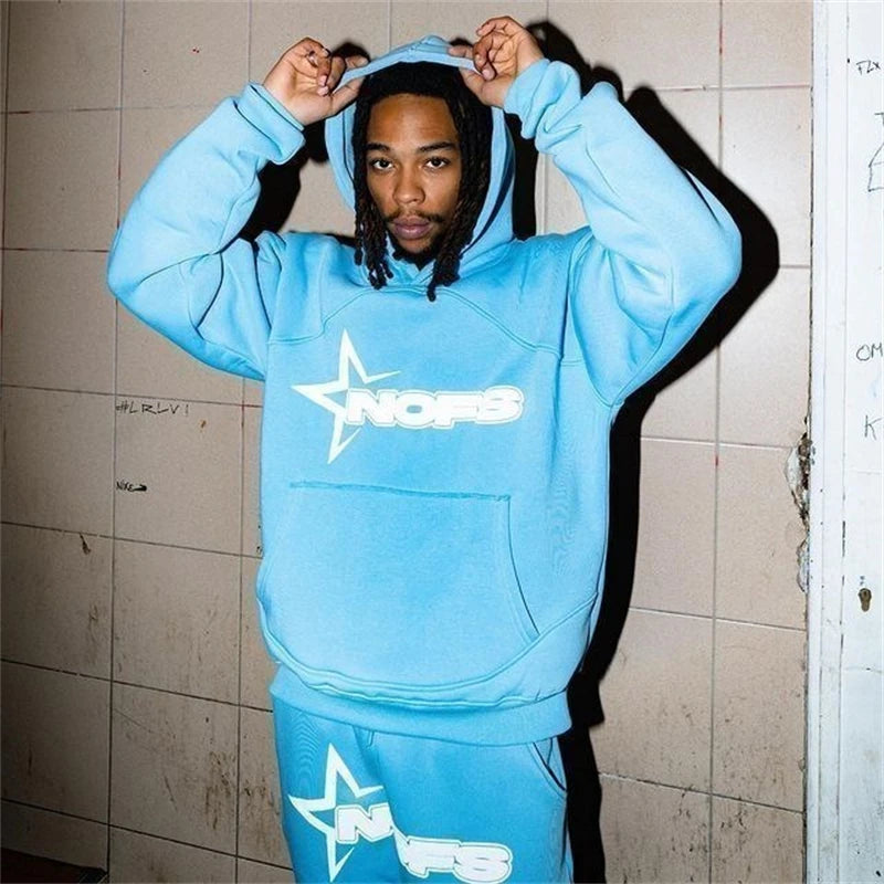 Sweat à Capuche Homme Y2K Harajuku Hip Hop Imprimé Lettres Loose Punk Rock Gothic Goth Streetwear Tendance Alternatif Urbain – Hoodie Y2K Premium Goth Streetwear | Mode Homme Y2K Alternatif Premium