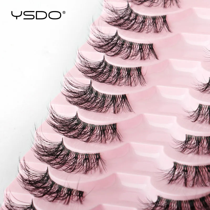 Faux Cils Mink 3D YSDO – Lot 3/5/10 Paires | Maquillage Dramatique Naturel