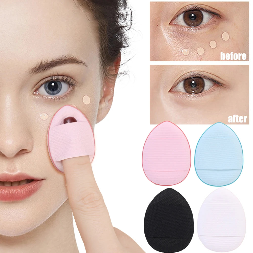 Lot 20 Mini Puffs Coussin d’Air Doigt – Éponge Maquillage Professionnelle | Fond de Teint, Correcteur & Anti-Cernes | Sec & Humide