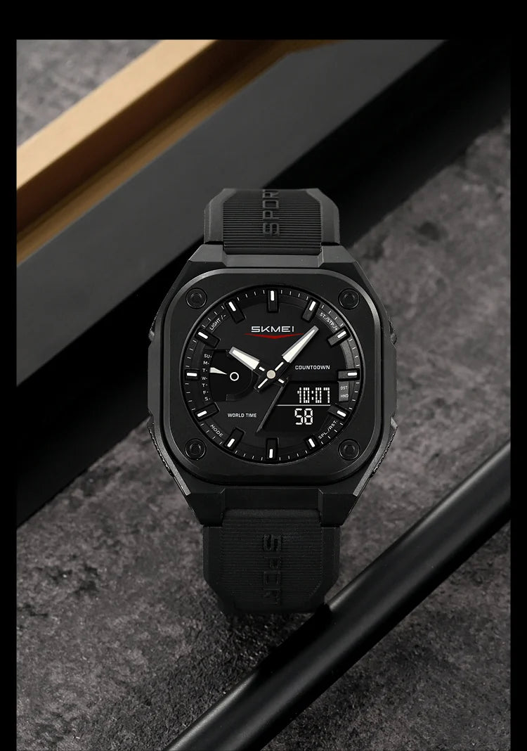 Montre Unisexe SKMEI Business Digital Quartz – Sport Étanche Multifonction Fashion