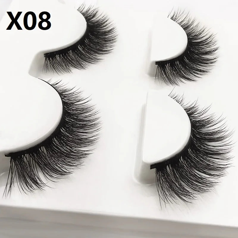 Lot 3 Paires Faux Cils 3D Vison SHIDISHANGPIN – 27 Styles Fluffy Wispy Épais | Cils Faux Faits Main Maquillage Yeux
