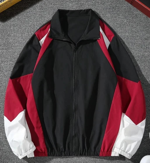 Veste Homme Color Block Légère Casual Voyage Coupe-Vent Résistante Tissu Premium Confortable Tendance | Veste Color Block Légère Premium