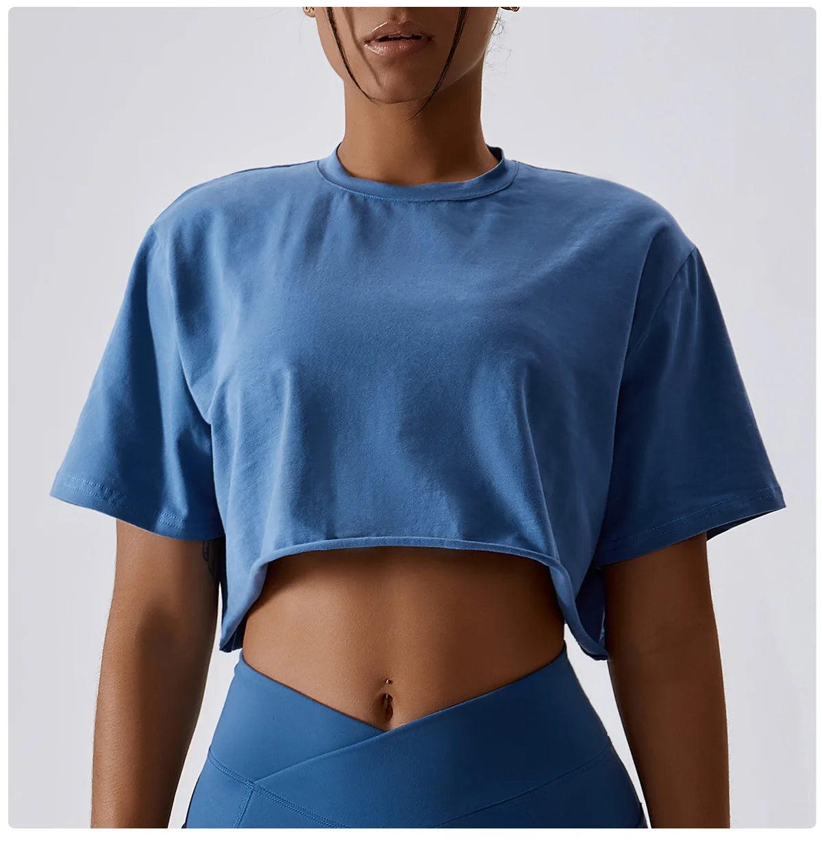 Top Sport Femme Y2K Manches Courtes – Yoga, Danse & Fitness | Coupe Ample Tendance | T-Shirt Sportif Polyvalent Été