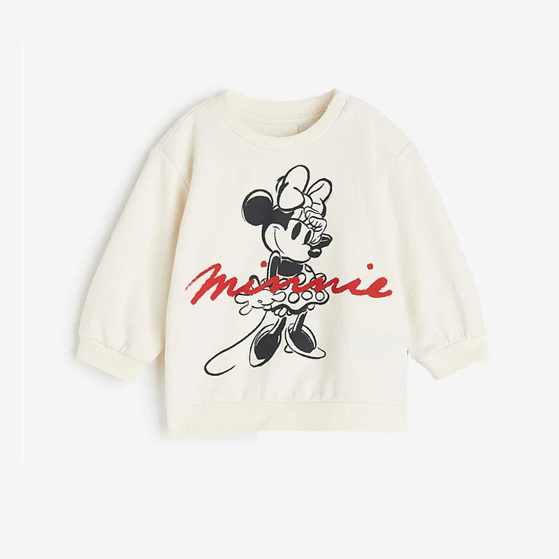 Ensemble 2 Pièces Fille Sweatshirt + Pantalon Imprimé Cartoon – Tenue Automne Hiver 1-6 Ans