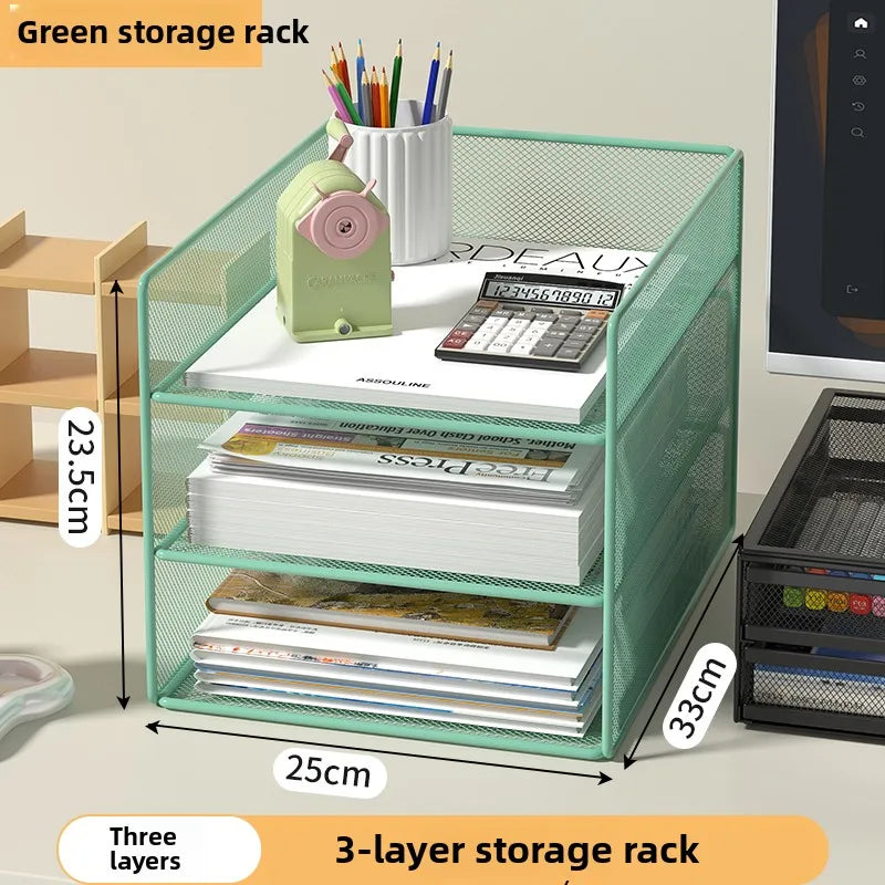 Rack Courrier 4 Niveaux Trieur Papier – Organisateur Bureau Dossiers Lettres Empilable