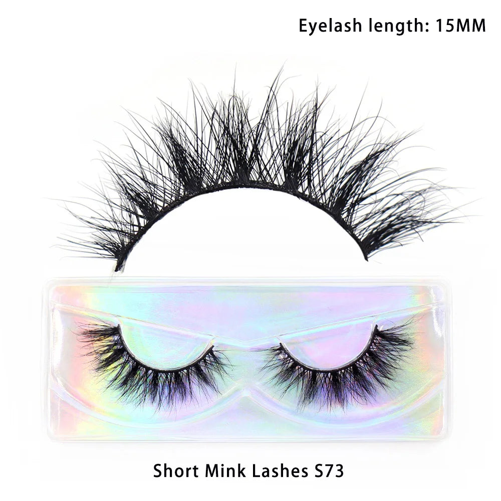 Faux Cils Naturels Courts Fluffy LEHUAMAO – Volume 12-15mm Wispy | Extension Cils Vison Maquillage