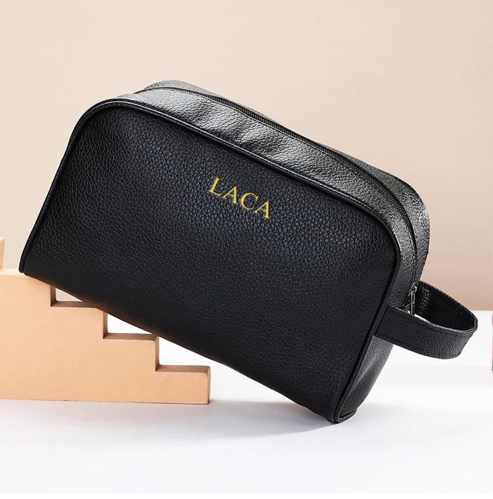 Trousse Toilette Homme Personnalisée – Grande Capacité Voyage Zipper | Cadeau Homme