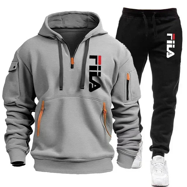 Ensemble Sport Homme 2 Pièces Hoodie Multi-Poches Zippé + Pantalon Automne Hiver Casual Pullover Sportswear Chaud Tendance Premium – Ensemble Sport Premium Multi-Poches 2 Pièces | Mode Homme Sportswear Premium Automne Hiver