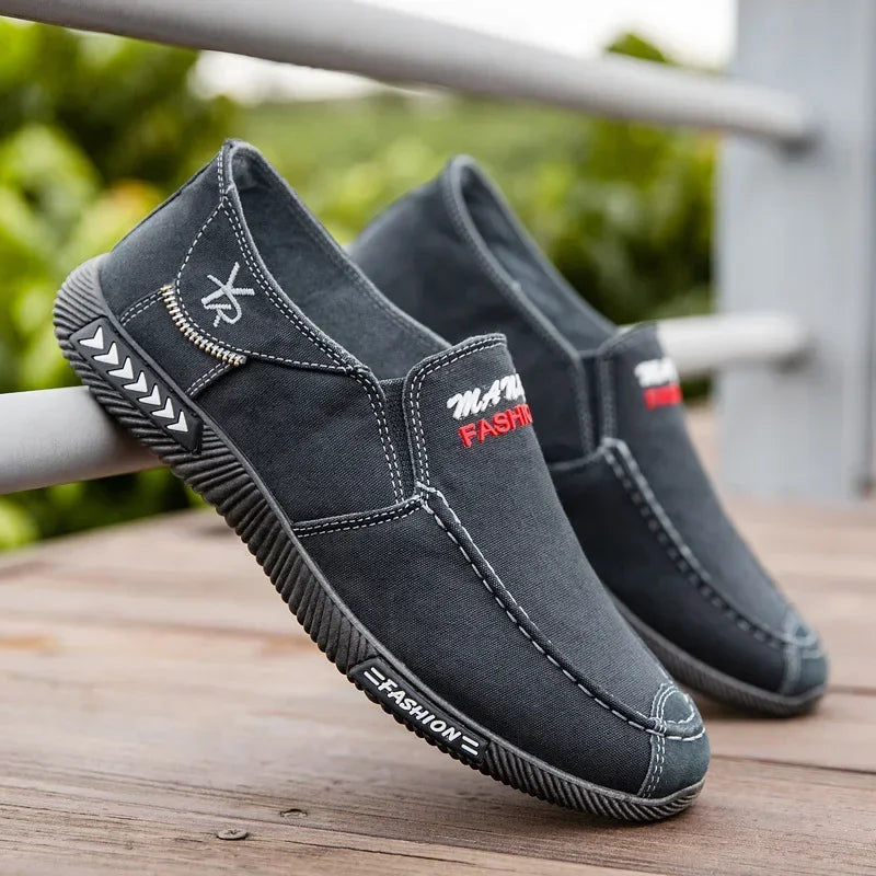 Sneakers Canvas Denim Slip-on Vintage Homme 2025 – Conduite Moccasin Loafers Outdoor