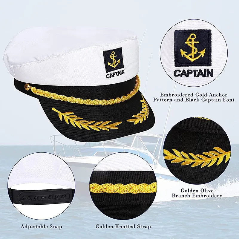 Chapeau Capitaine Marin Adulte – Réglable Homme & Femme | Déguisement & Fête
