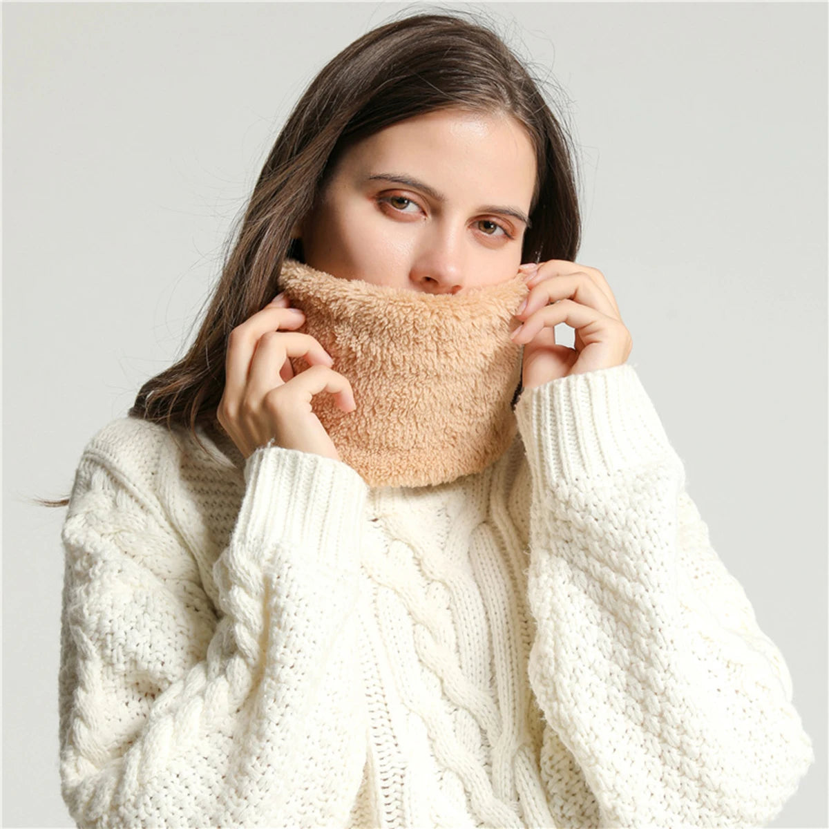 Warmer Kaschmir-Halswärmer Winter – Dickes Fleece-Loop-Schal | Gesichts- & Nackenwärmer | Herren, Damen & Kinder | Outdoor & Sport