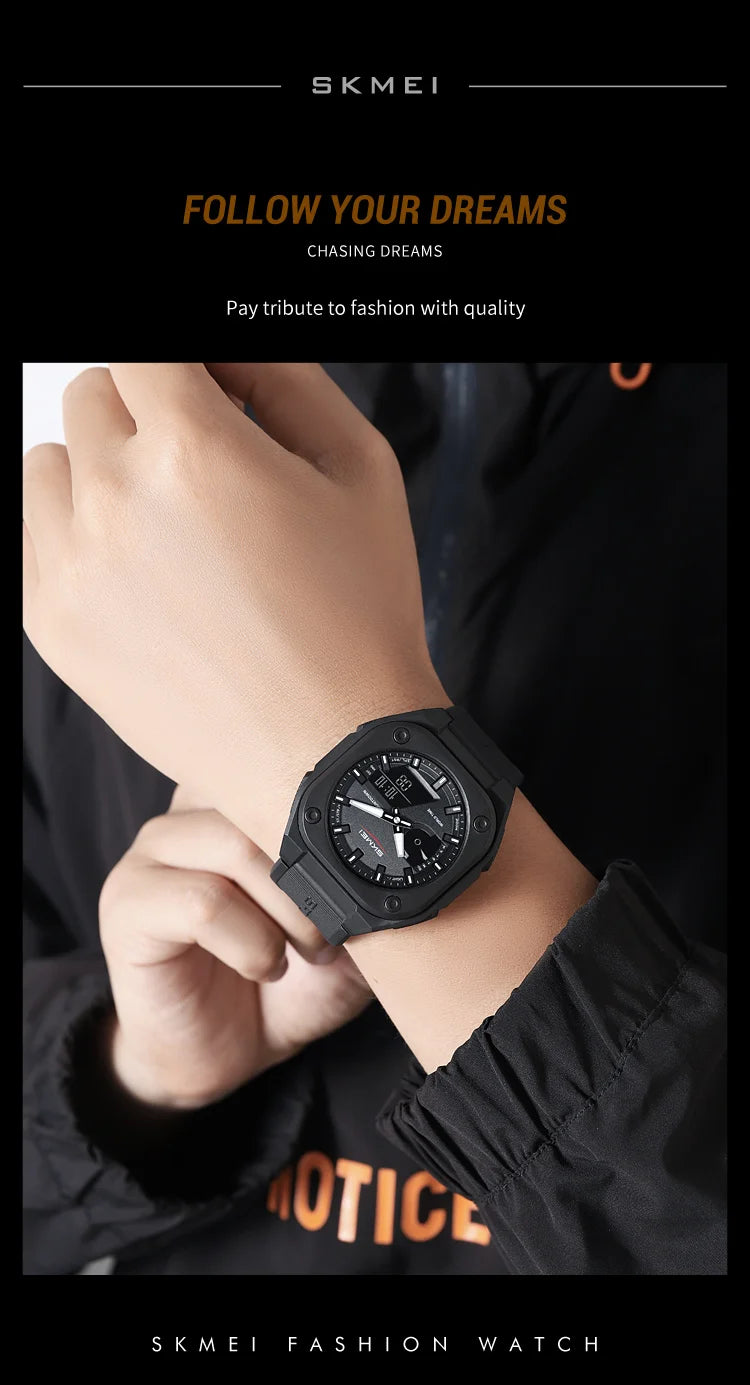 Montre Unisexe SKMEI Business Digital Quartz – Sport Étanche Multifonction Fashion