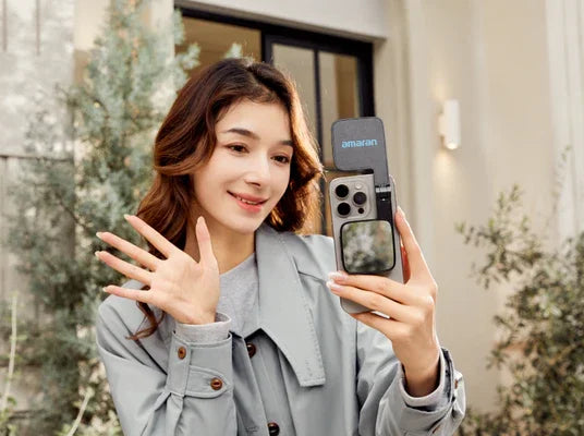 Lampe Selfie Magnétique amaran Go – Rechargeable Portable avec Miroir | Maquillage, Vidéo & TikTok