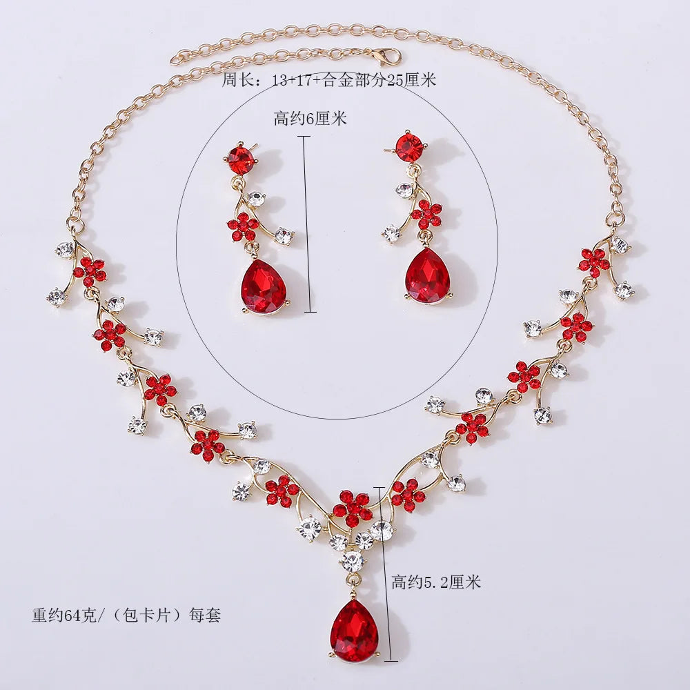 DIEZI Parure Couronne Baroque Mariage Cristal Opale – Tiare Collier Boucles Princesse