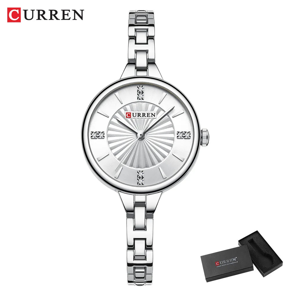 Montre Femme CURREN Luxe Diamond Quartz – Acier Étanche Élégante Dress Diamant