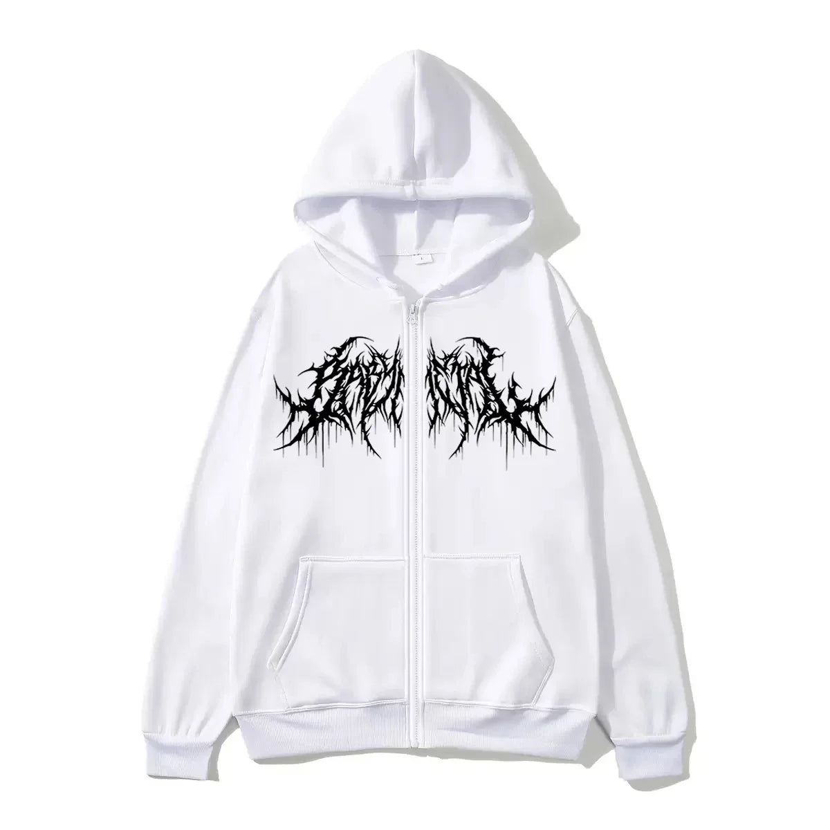 Hoodie Zippé Homme Y2K Imprimé Graphic Hip-Hop Gothique Chaud Automne Hiver | Sweatshirt Y2K Gothique Premium