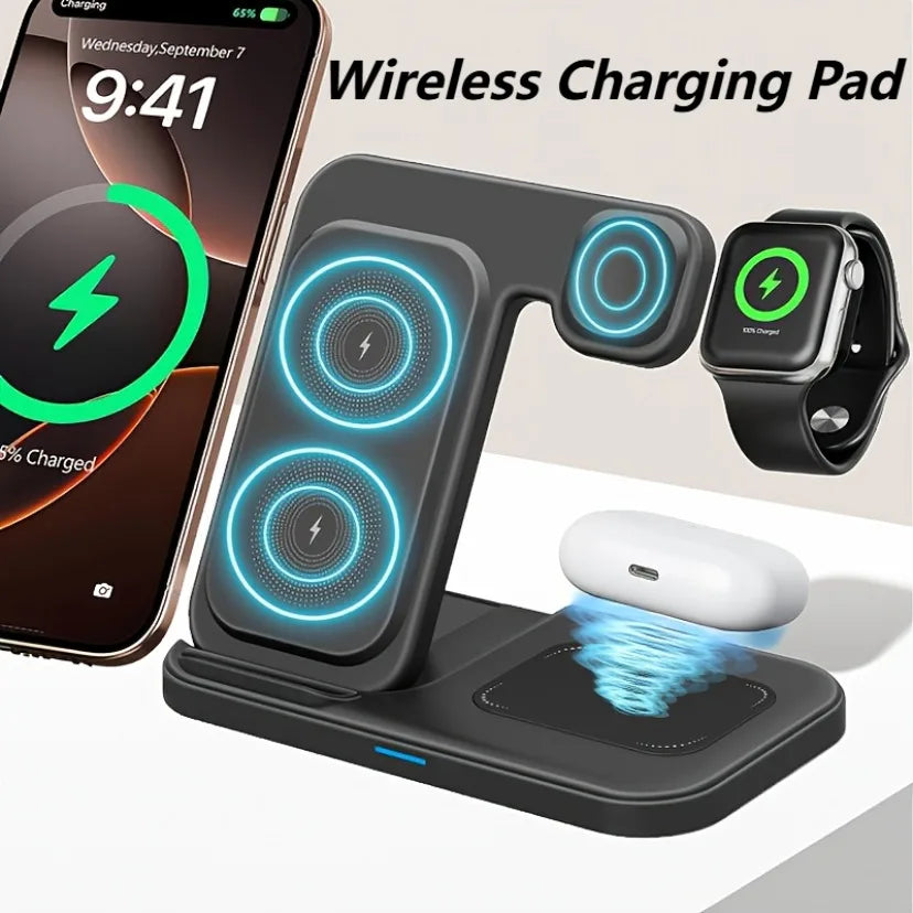 Chargeur 3-en-1 Pliable Charge Rapide – iPhone 17-12 iWatch 11-2 Ultra AirPods 4 3