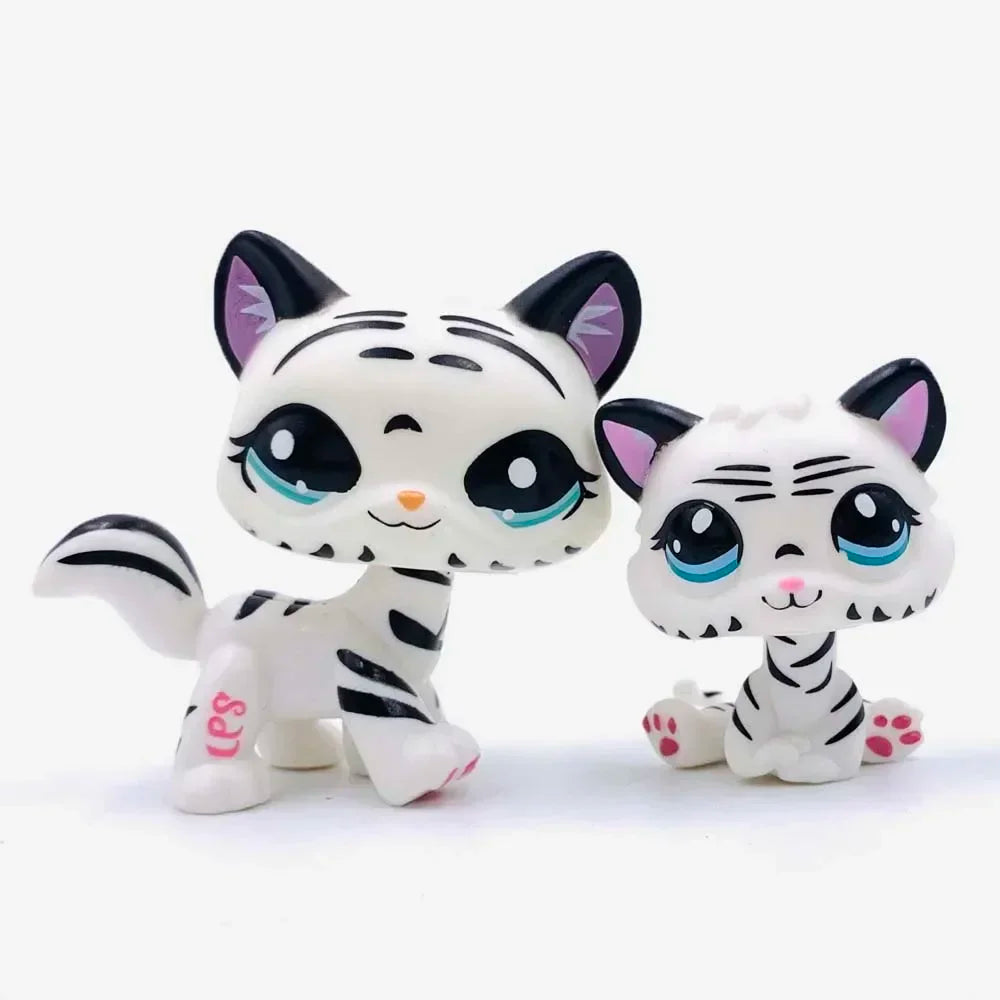 Lot 2 Figurines Animaux Rares LPS – Chat Mignon & Chien Tête Ballante Teckel Colley Cocker Danois | Jouet Collectionnable Enfants