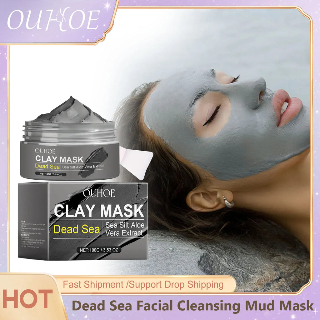Masque Visage Boue Mer Morte – Purifiant, Éclaircissant & Anti-Points Noirs | Contrôle Sebéum & Réparation Peau
