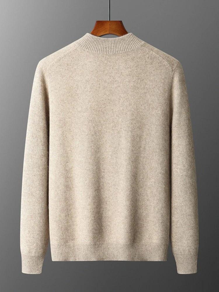 Cardigan Homme 100% Laine Mérinos Zippé Cachemire Épais Smart Casual Automne Hiver Chaud Confortable Tricoté Premium – Pull Zippé Luxe Laine Véritable | Mode Homme Luxe Premium