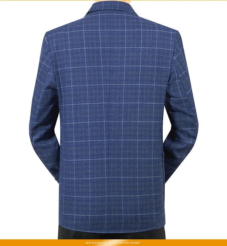 Herren Karo Blazer Slim Fit 4XL – Business Casual Jacke Frühling Herbst Premium Qualität