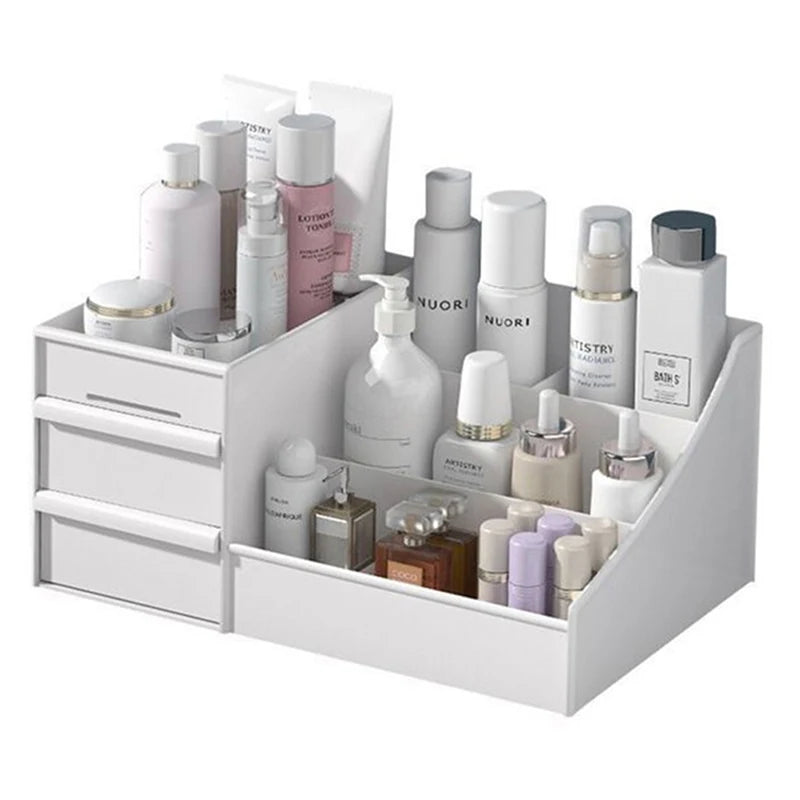 Organisateur Maquillage à Tiroirs - Rangement Pinceaux, Rouges à Lèvres & Soins