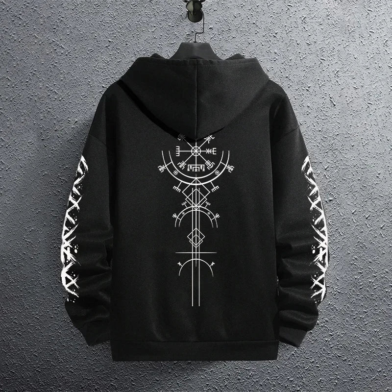 Sweat à Capuche Homme Noir Casual Sport Jogging Pullover Automne Hiver – Streetwear Fashion Outwear | Mode Homme Premium
