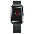 Herrenuhr Minimalistisch Ultra-Slim Quarz – Milanaise-Armband Business Casual Leicht