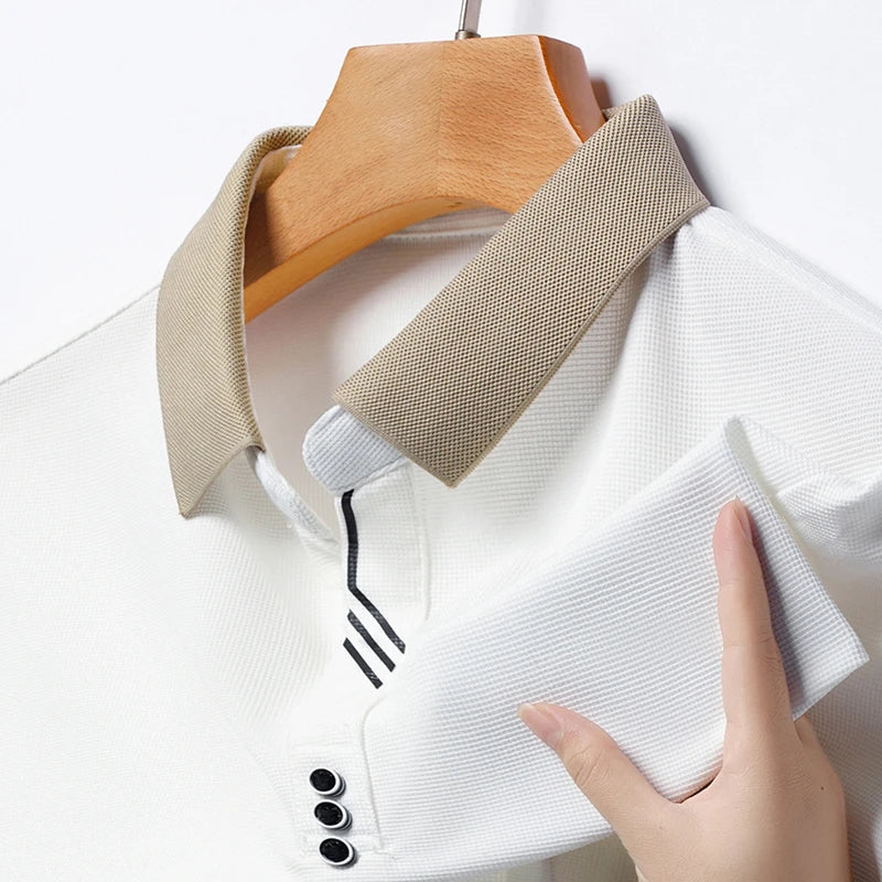 Polo Homme Couleur Unie Manches Courtes Été – Top Casual Fashion Confortable Business & Loisirs | Mode Homme