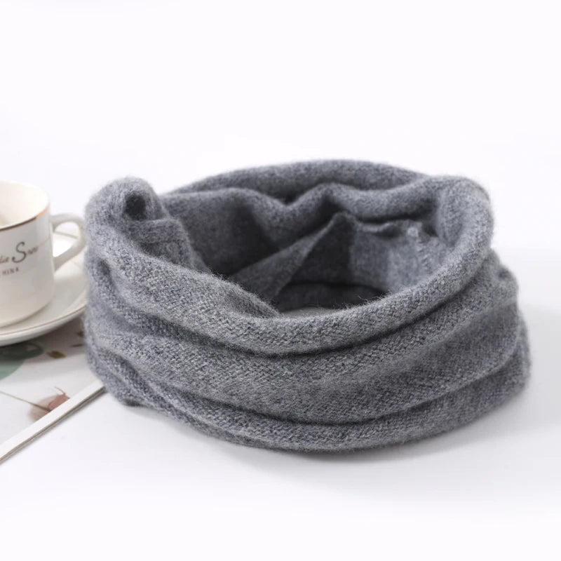 Tour de Cou Laine Mérinos 100% Femme – Écharpe Tube Ajourée, Cache-Oreilles & Masque Visage | Automne Hiver | Headband Chic