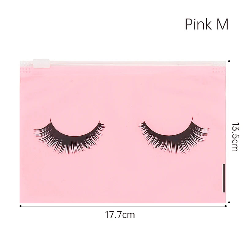 Pochettes Aftercare Extension Cils – Lot 10 Pcs avec Fermeture Éclair | Emballage Professionnel