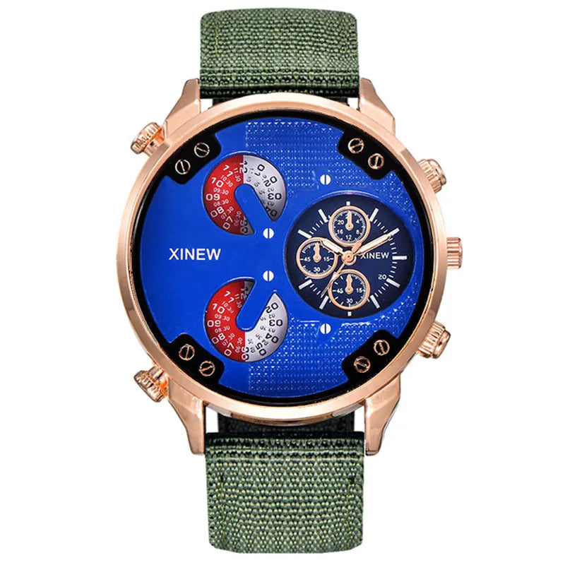 Montre Homme XINEW Quartz Nylon Casual – Fashion Student Sport Tendance Montre Homme