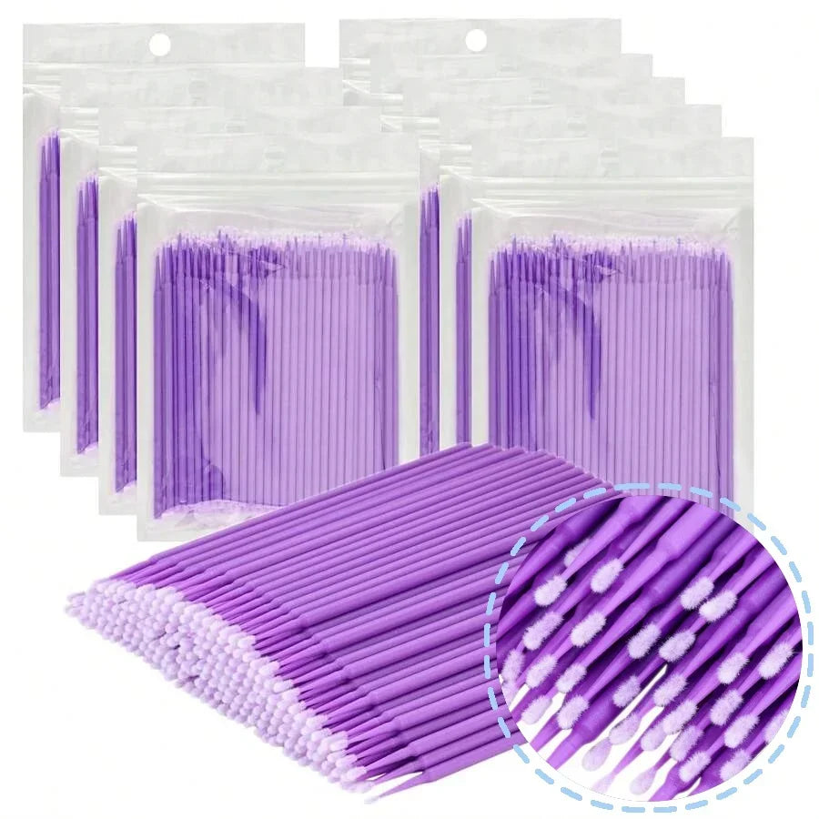 Micro Applicateurs Jetables Cils & Cosmétiques – Lot 100 à 400 Pcs | Cotons-Tiges Précision Maquillage