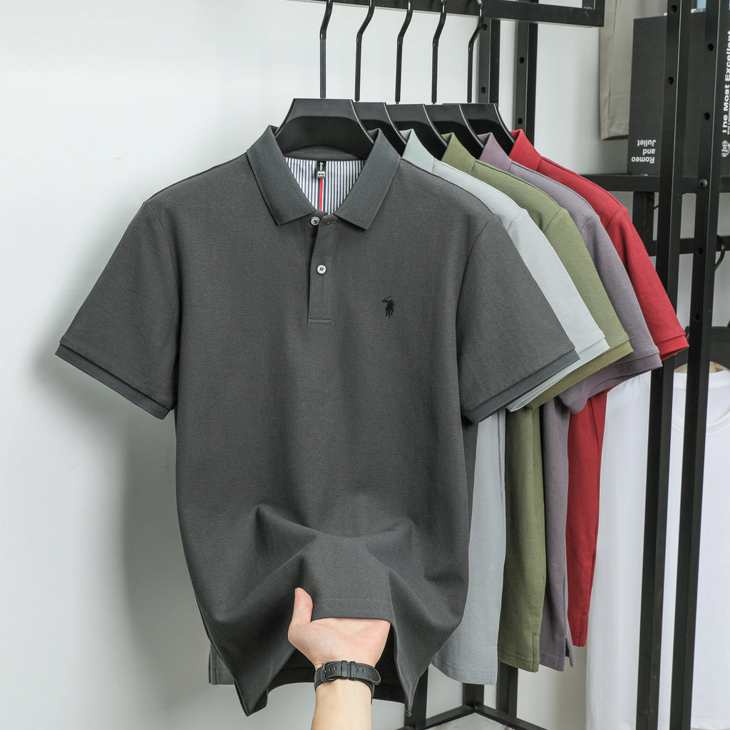 Polo Golf Coton 100% Brodé Homme – Qualité Premium Designer Personnalisé Été