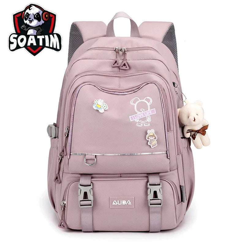 Sac À Dos Scolaire Kawaii Fille Ado – Grand Cartable Collège Lycée Laptop Voyage