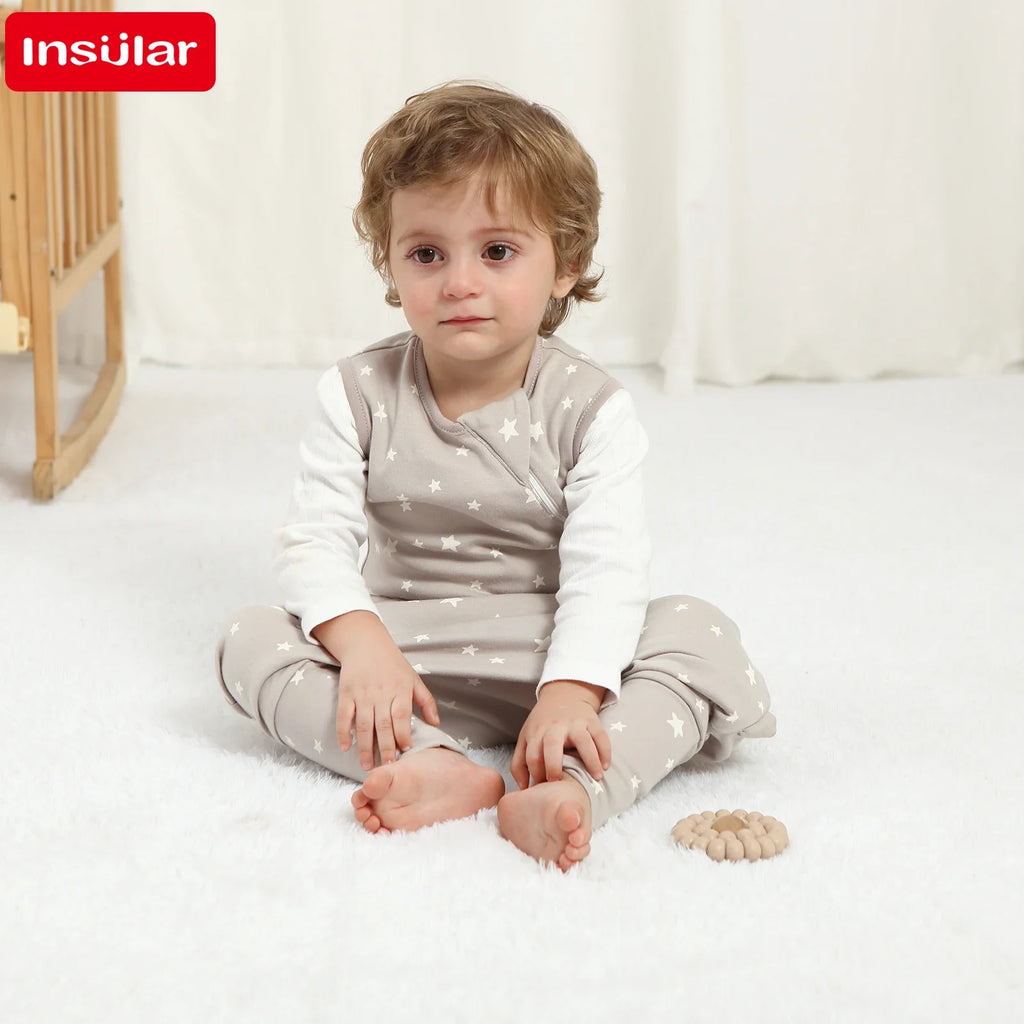 Gigoteuse Bébé Coton Premium 4 Saisons – Sac de Couchage Nourrisson Double Zip Sans Manches